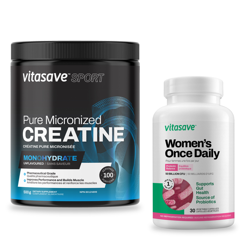 Vitasave Gut Strong Bundle (Daily Probiotics Women + Creatine)