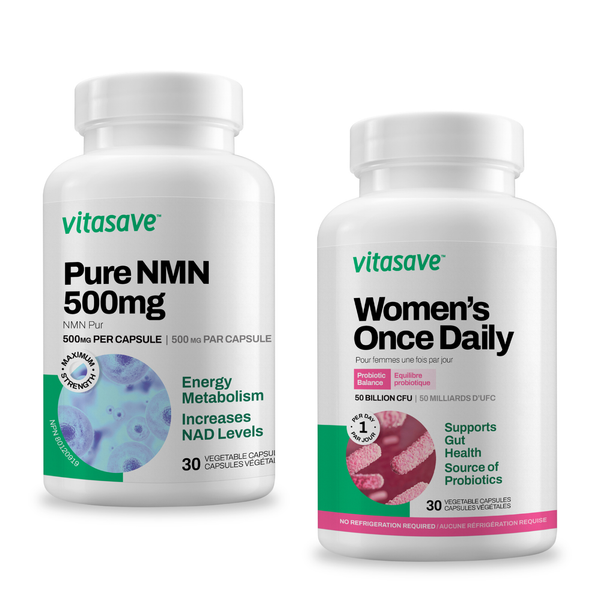 Vitasave Youthful Balance Bundle (Women's Once Daily Probiotic + Pure NMN)