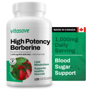 Vitasave Berberine Maximum Potency 1,000 mg per serving(120 VCaps)