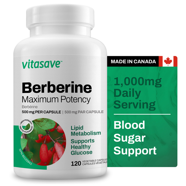 Vitasave Berberine Maximum Potency 1,000 mg per serving(120 VCaps)