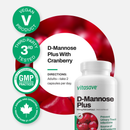 Fast-acting D-Mannose cranberry supplement supports urinary health daily.