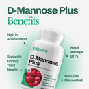 D-Mannose Plus Cranberry capsules help cleanse and protect bladder.