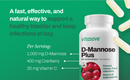 D-Mannose Plus Cranberry by Vitasave promotes bladder wellness support.