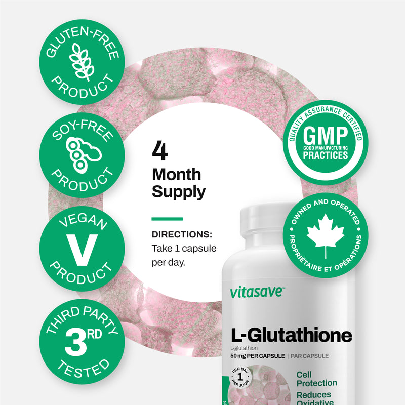 Vitasave L-Glutathione 50 mg (120 VCaps)