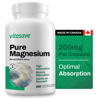 Vitasave Magnesium Bisglycinate 200 mg (240 Capsules)