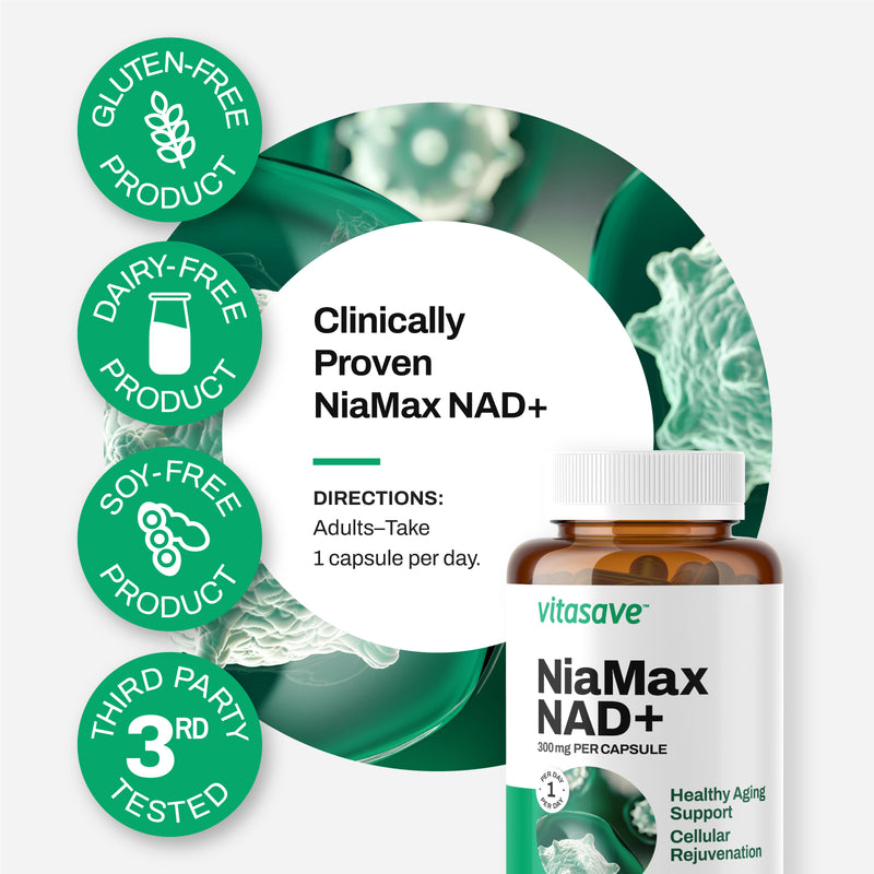 Vitasave - NiaMax NAD+ 300mg - High Potency Cellular Energy Booster