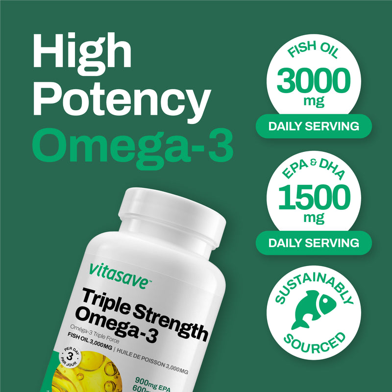 Vitasave Omega-3 Triple Strength (120 Softgels)