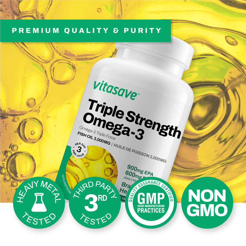 Vitasave Omega-3 Triple Strength (120 Softgels)