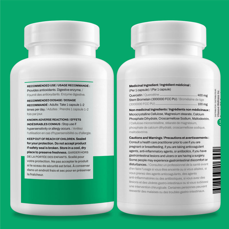 Vitasave Quercetin Plus Bromelain 500mg