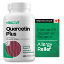 Vitasave Quercetin Plus Bromelain 500mg supplement bottle front view