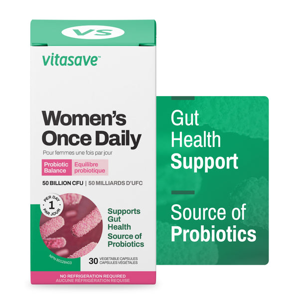 Vitasave Women's Probiotic Once Daily – 50 Billion CFU – 30 Vegetarian Capsules