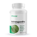 120 vegetarian capsules of Vitasave Ashwagandha, promoting wellness and balance for the mind and body.
