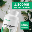 Vitasave Ashwagandha supplement with 120 VCaps, designed to support stress reduction and mental clarity.