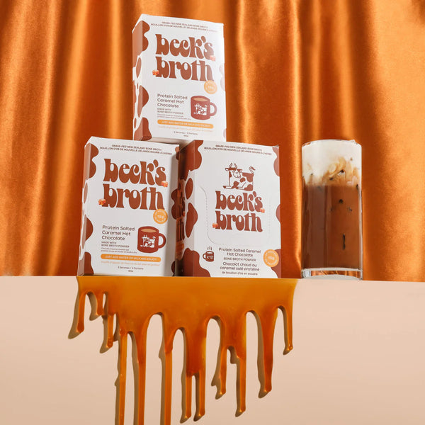 Beck's Broth - Protein Salted Caramel Hot Chocolate - 12 Servings
