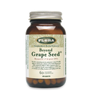 A bottle of Flora Beyond Grape Seed capsules, which is a dietary supplement for vein health.