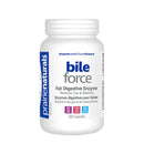 A bottle of Prairie Naturals Bile Force Fat Digestive Enzyme dietary supplement with 120 capsules.