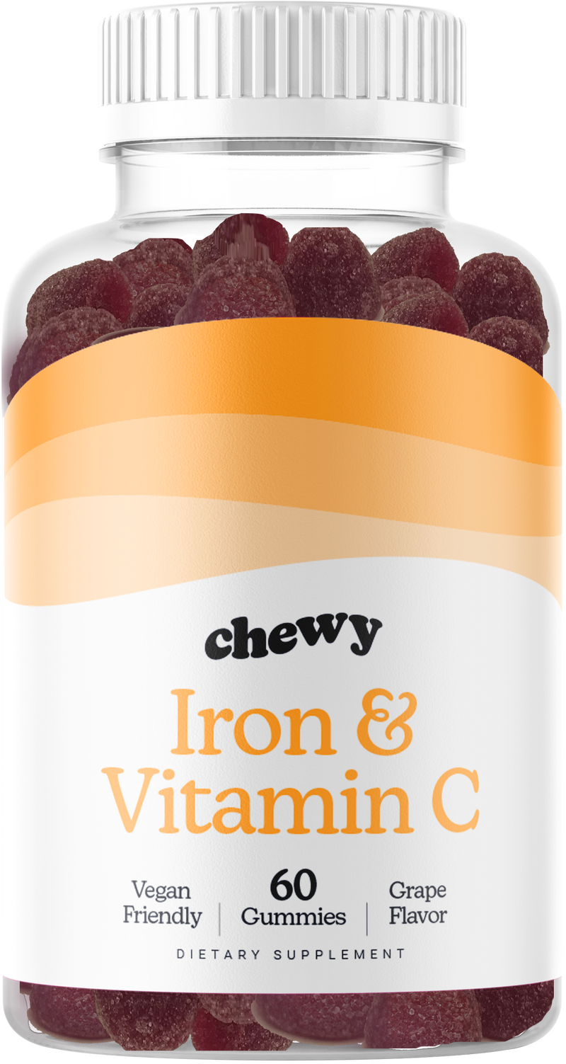 Chewy Iron & Vitamin C - Grape (60 Gummies)