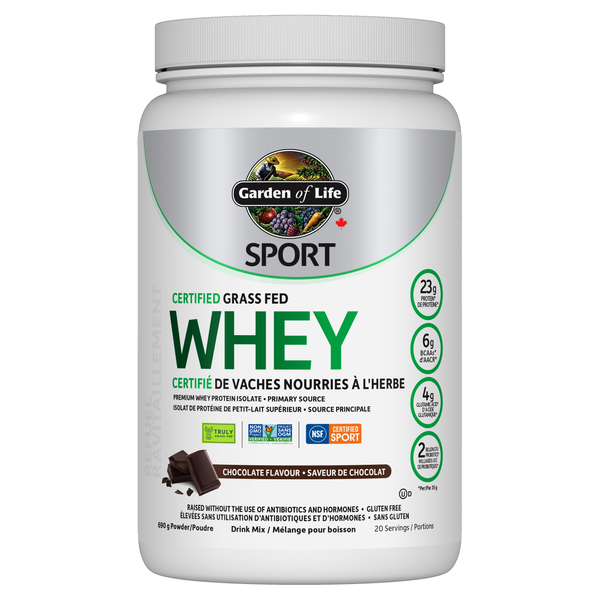 Garden of Life Sport Certified Grass Fed Whey - Chocolate (690 g)