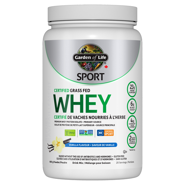 Garden of Life Sport Certified Grass Fed Whey - Vanilla (660 g)