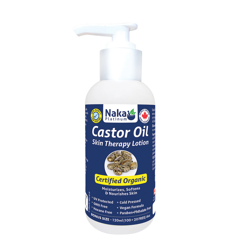 Nakal Platinum Castor Oil Skin Therapy Lotion bottle on a white background