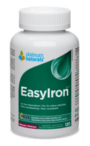 Platinum Naturals EasyIron Minerals (120 VCaps) - High-quality iron supplement in easy-to-swallow vegetable capsules for improved energy and wellness.