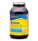 A bottle of Efamol Pure Evening Primrose Oil softgels, with branding and product information on the label.
