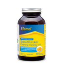 A bottle of Efamol Pure Evening Primrose Oil softgels, with branding and product information on the label.
