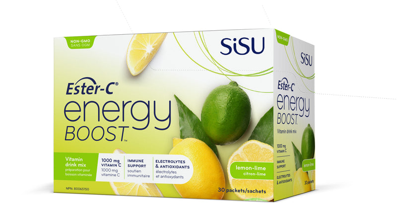 Sisu Ester-C Energy Boost Lemon-Lime Drink Mix