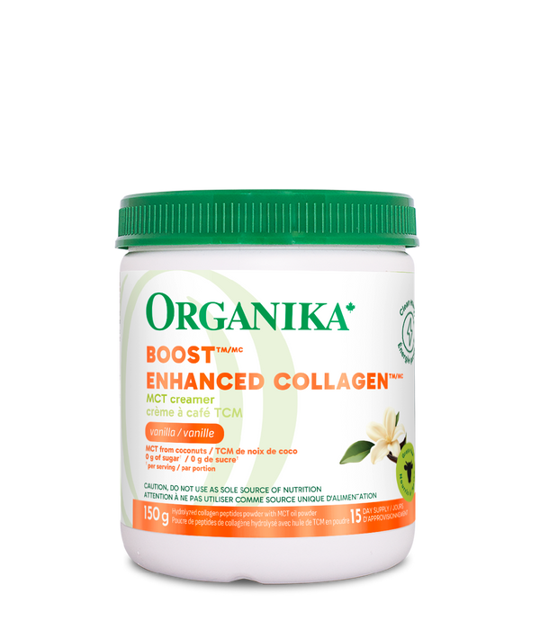 Organika Enhanced Collagen Boost MCT Creamer - Vanilla (150 g)