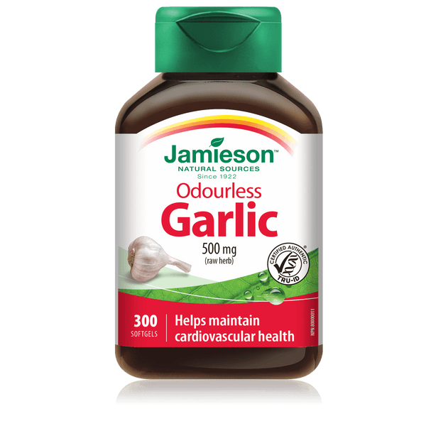 Jamieson Odourless Garlic 500 mg 300 Softgels Image 1