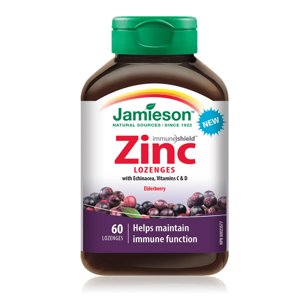 Jamieson Zinc - Elderberry 60 Lozenges Image 1
