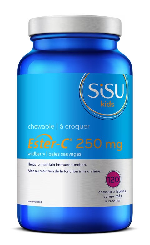 Sisu Kids Ester-C - Wildberry 250 mg (120 Chewable Tablets)