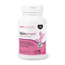 A bottle of Smart Solutions Veinsmart supplements with 90 VCaps for supporting vein health.