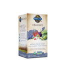 Packaging of Garden of Life Organics Men's Once Daily multivitamin supplement containing 30 tablets.