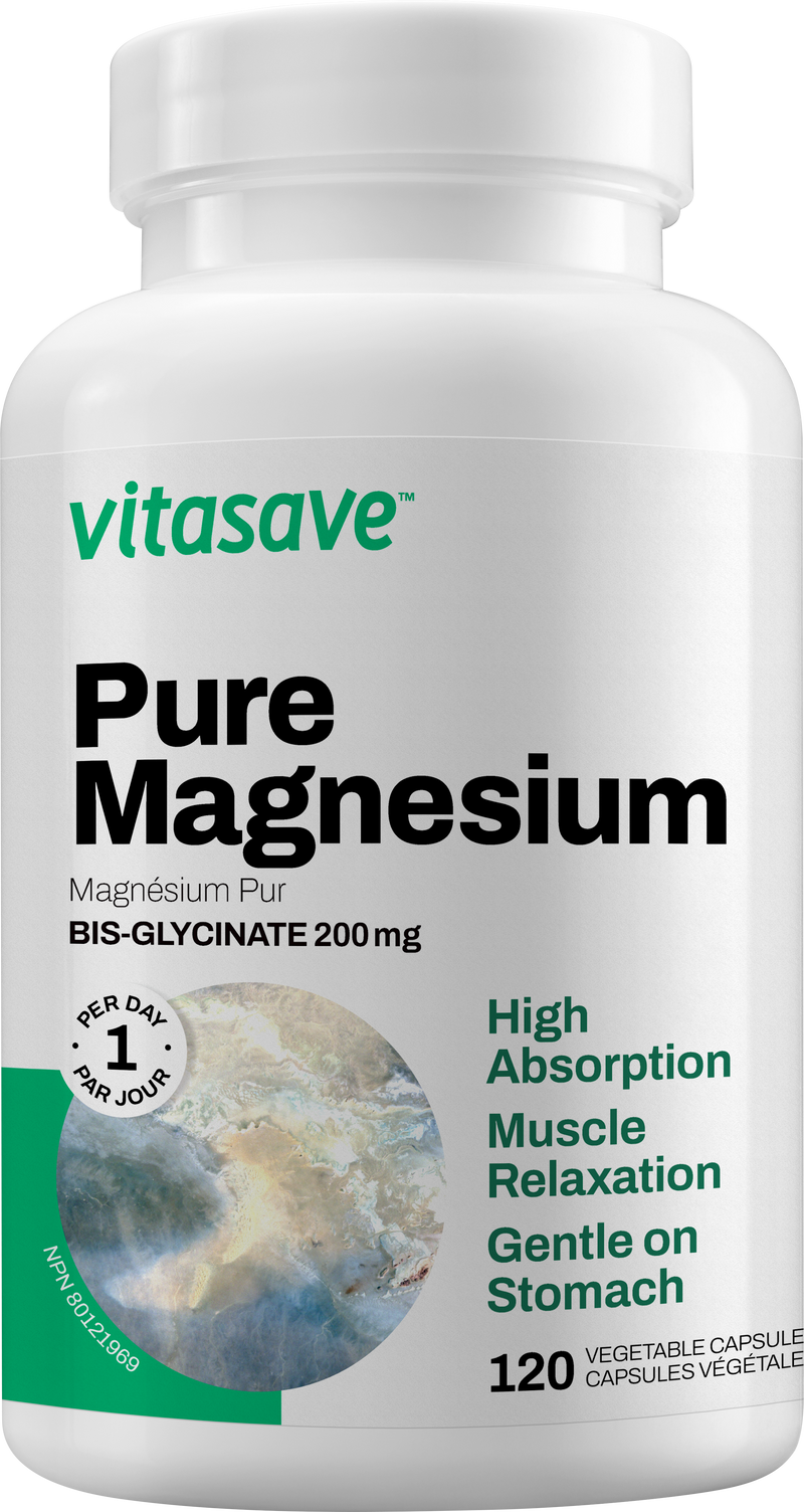 Vitasave Magnesium Bisglycinate 200 mg (120 Capsules)