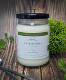 Label of Nutritional Wellness Beef Tallow Suet showcasing ‘Grass-Fed and Finished’ claim, emphasizing its clean, wholesome ingredients.