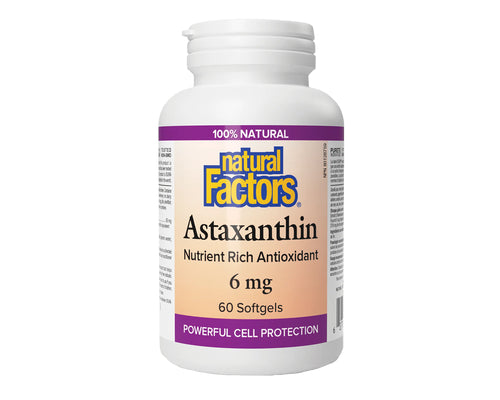 Natural Factors - Astaxanthin Nutrient Rich Antioxidant 6 mg (60 Softgels)