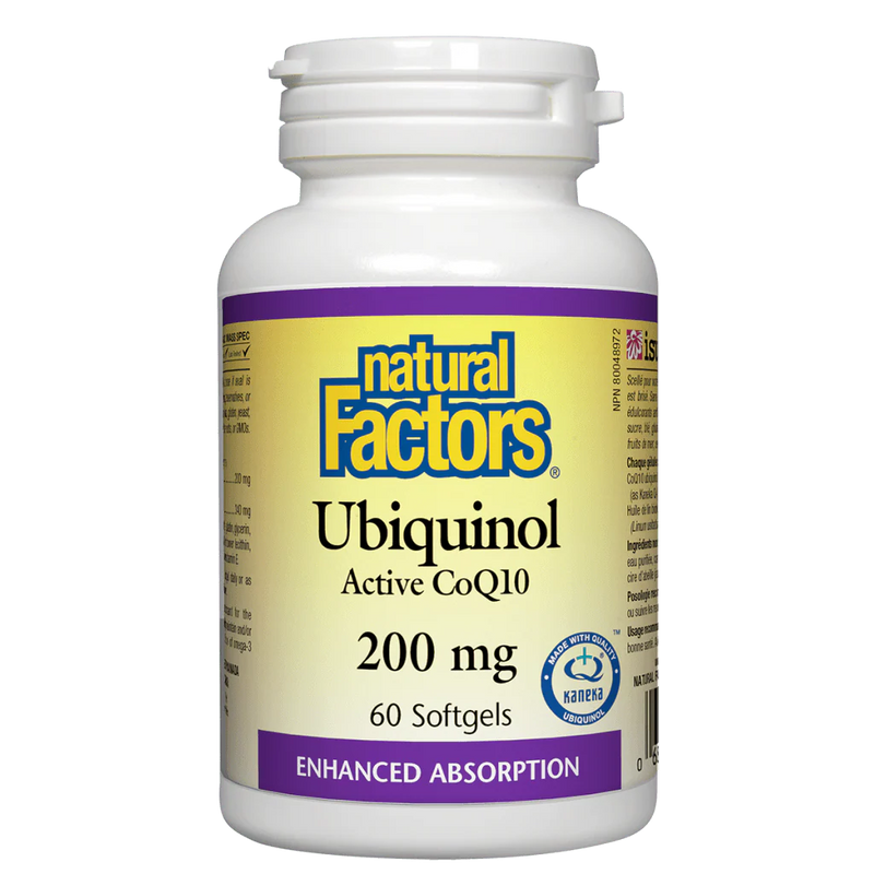 Natural Factors Ubiquinol Active CoQ10 200 mg (Softgels)