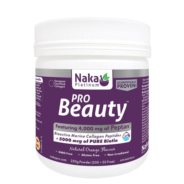 Naka Platinum - Pro Beauty Bioactive Marine Collagen Peptides - 250g Powder (Bonus Size)