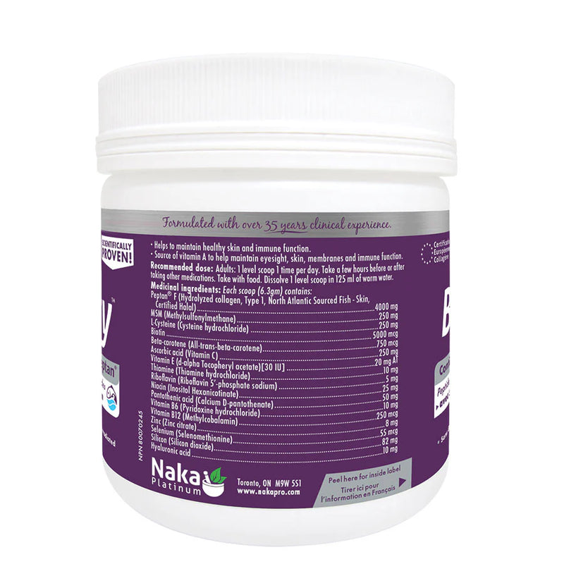 Naka Platinum - Pro Beauty Bioactive Marine Collagen Peptides - 250g Powder (Bonus Size)