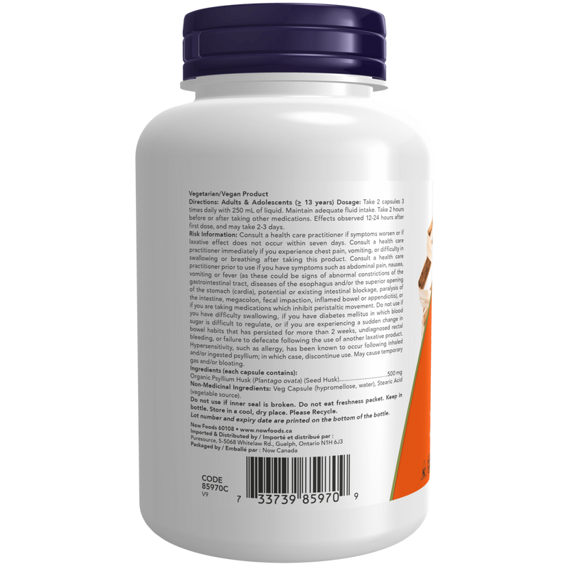 NOW Psyllium Husk 500 mg (200 VCaps)