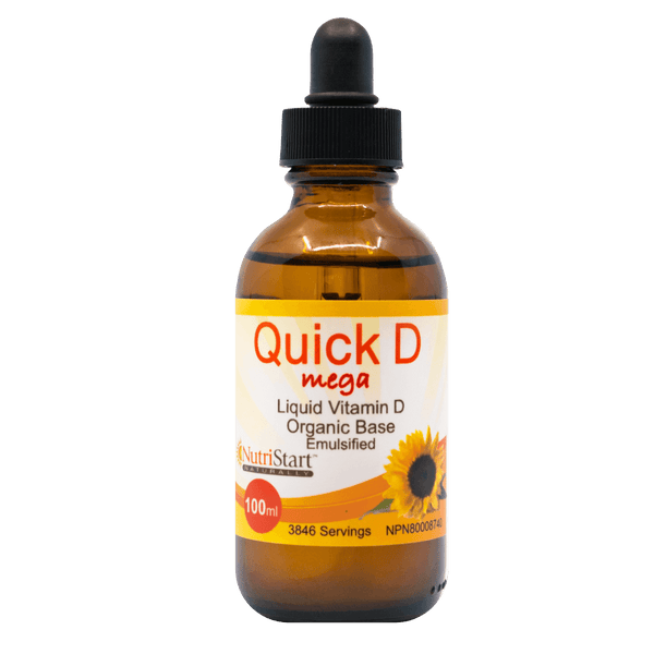 NutriStart - Quick D Mega - Liquid Vitamin D Organic Base Emulsified 1,000 IU (100 mL)