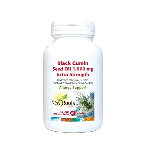 New Roots Black Cumin Seed Oil 1000 mg Extra Strength (60 Softgels)