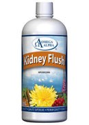 Omega Alpha Kidney Flush 500 g powder supplement container front view.