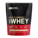 Optimum Nutrition Gold Standard 100% Whey Protein in Vanilla Ice Cream flavor, 1.5 lbs packaging.