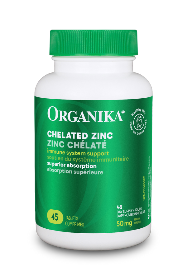 Organika Chelated Zinc 50 mg (45 Tablets)