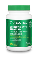 Organika Quercetin with Bromelain supplement bottle on a white background