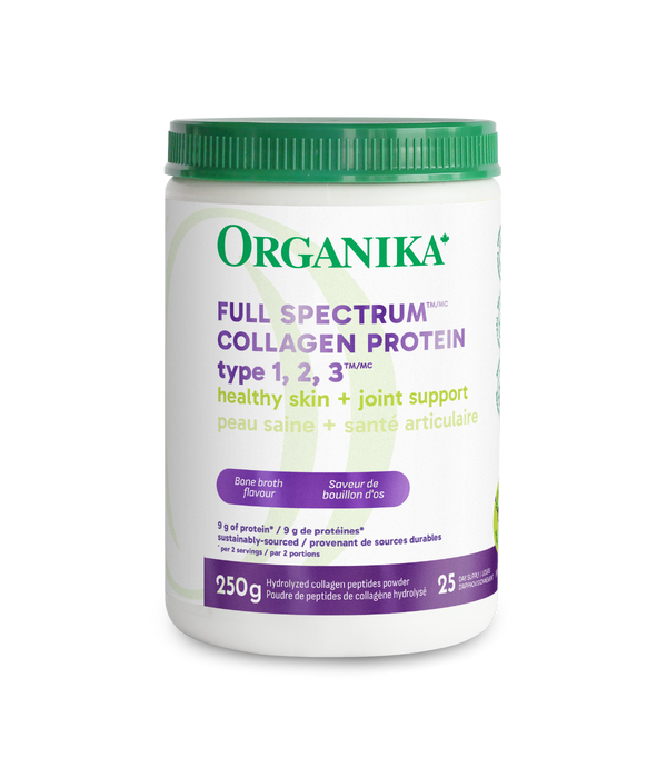 Organika Full Spectrum Collagen Type 1, 2, 3 - Bone Broth (250 g)