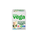 Lifestyle image of Vega shake on a kitchen counter with fruits and shaker bottle
