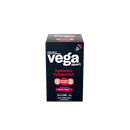 Close-up of Vega Sport Electrolyte Hydrator Berry package with vibrant red and purple berry graphics.